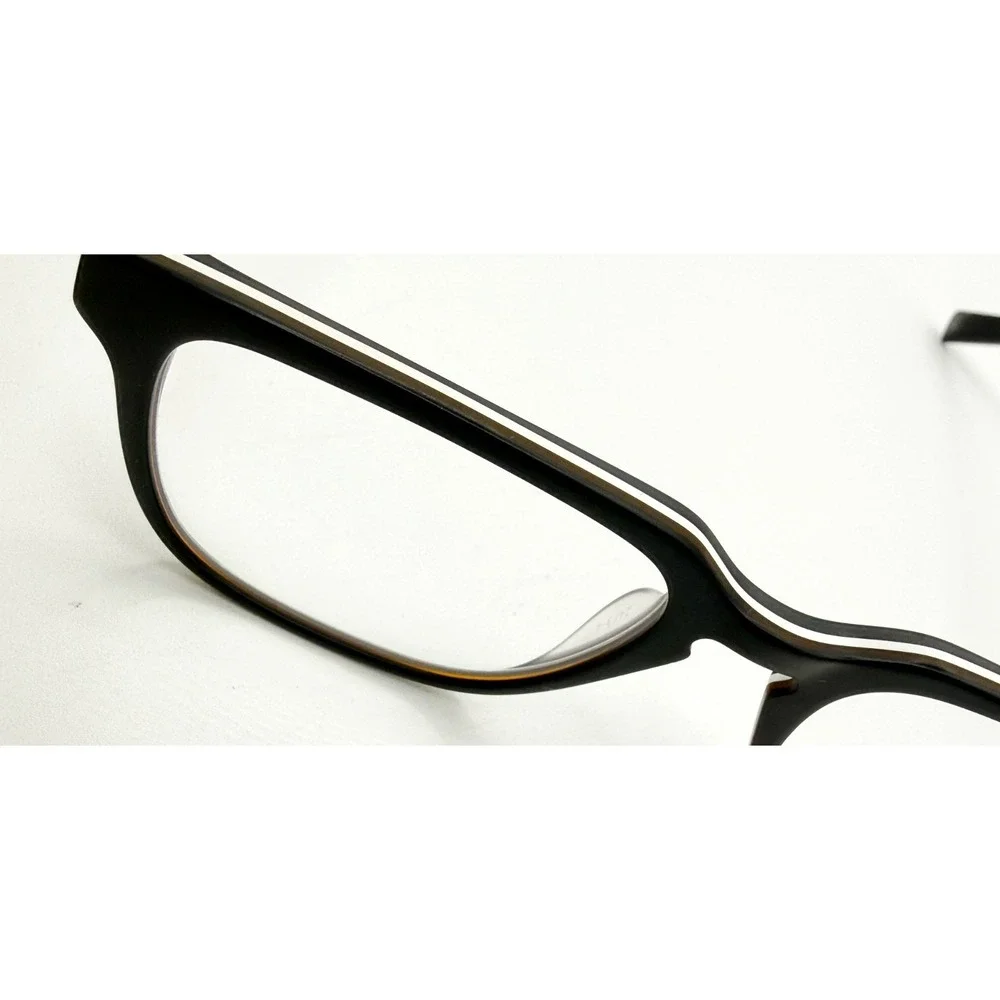 Warby Parker BRADY‎ 103 Black w/White Stripe Eyeglasses Frame 51-19-145